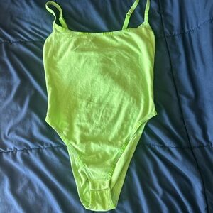 GREEN SKIMS LOGO BODYSUIT